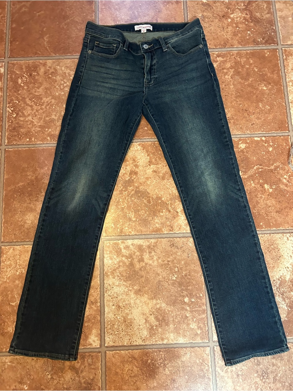 Lucky Brand womens Dark Blue Slim Straight Jeans